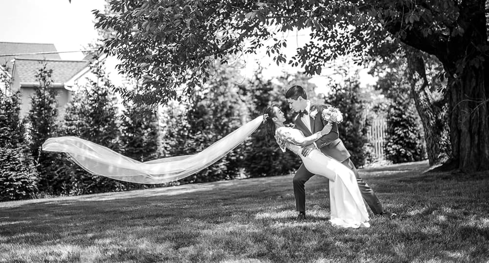 Michael and Tessia's beautiful wedding photo.