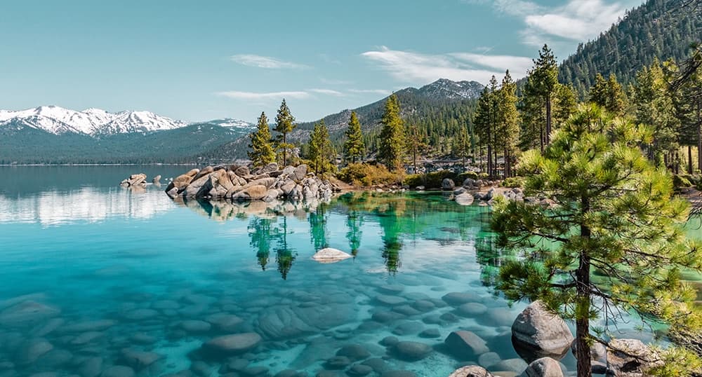 Lake Tahoe Cove aqua blue water