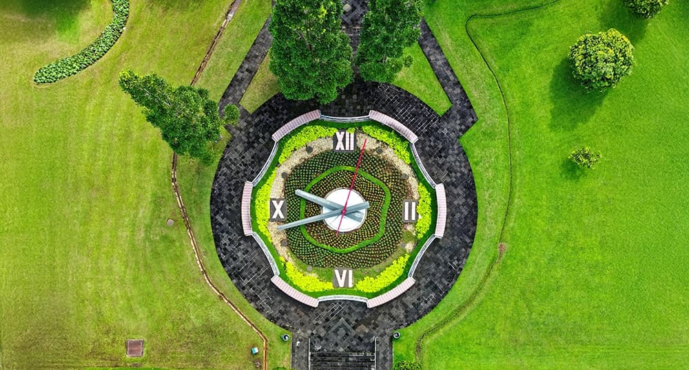 Analog Watch Garden in Indonesia