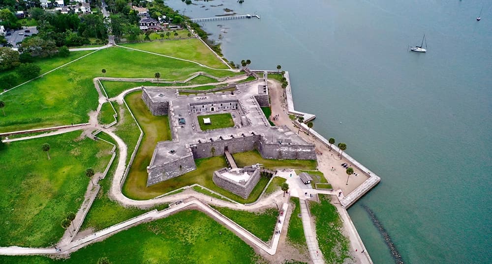 Birds Eye view of Castillo de San Marcos in St. Augustine Fl.