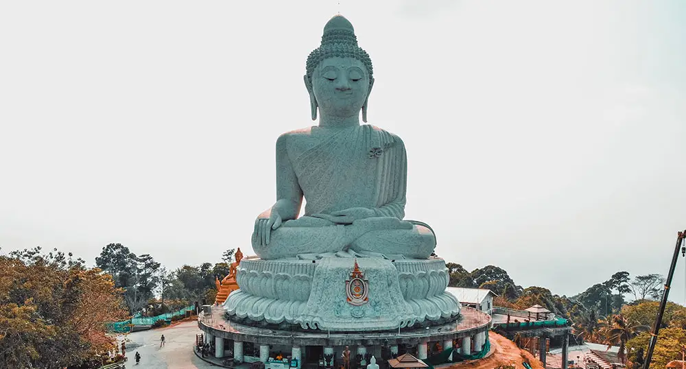 Large buddha statue in India.