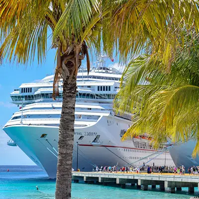 Cruise ship in the caribbean.