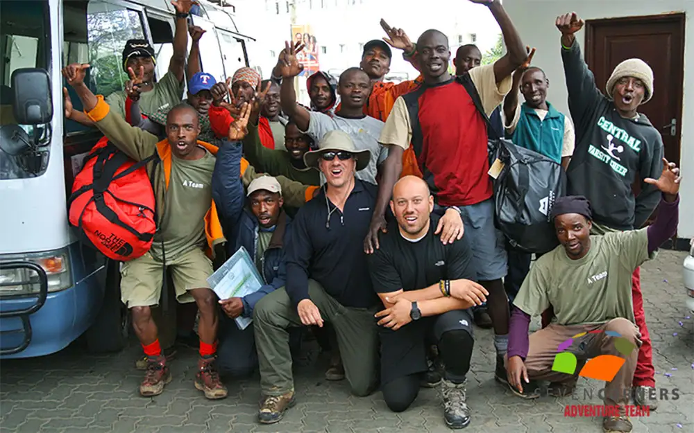 Curt's Kilimanjaro hiking group.