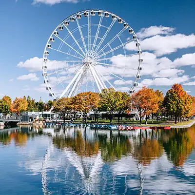 Ferris wheel in the fall.