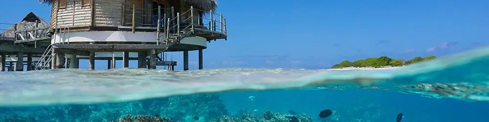 Over water bungalow in Bali