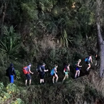 Group on a hiking trip