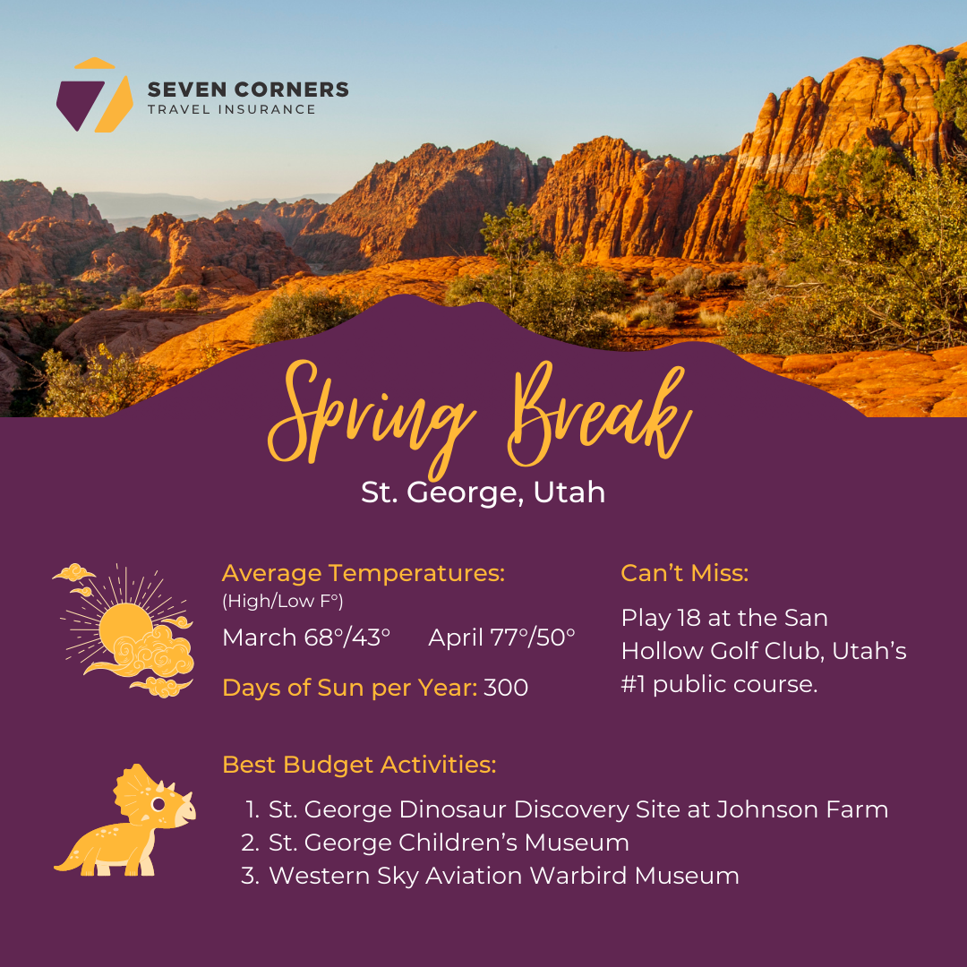 Utah Spring Break Info Graphic