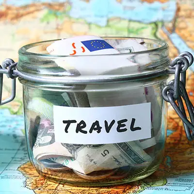 Savings for travel.