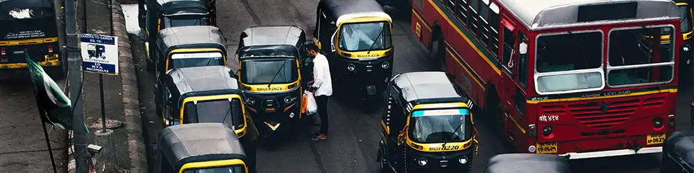 TukTuk taxi vehicle in India.