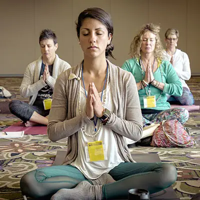 Yogi practicing mindfulness.