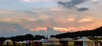 Sunset-over-medieval-camp