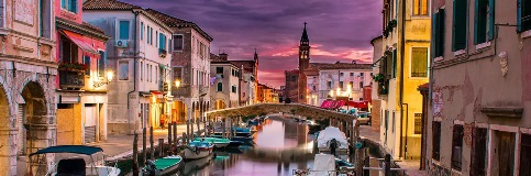 Venice, Italy at sunset.